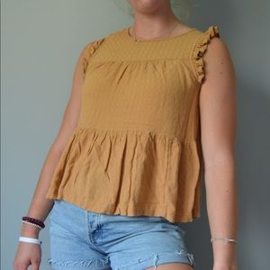 American Eagle mustard colored top